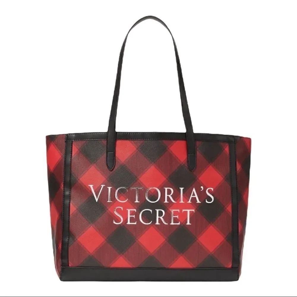 Victoria’s Secret Red & Black Plaid Tote